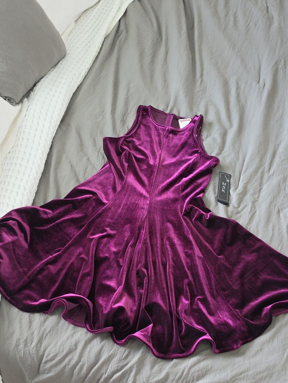 Velvet Fit And Flare Dress